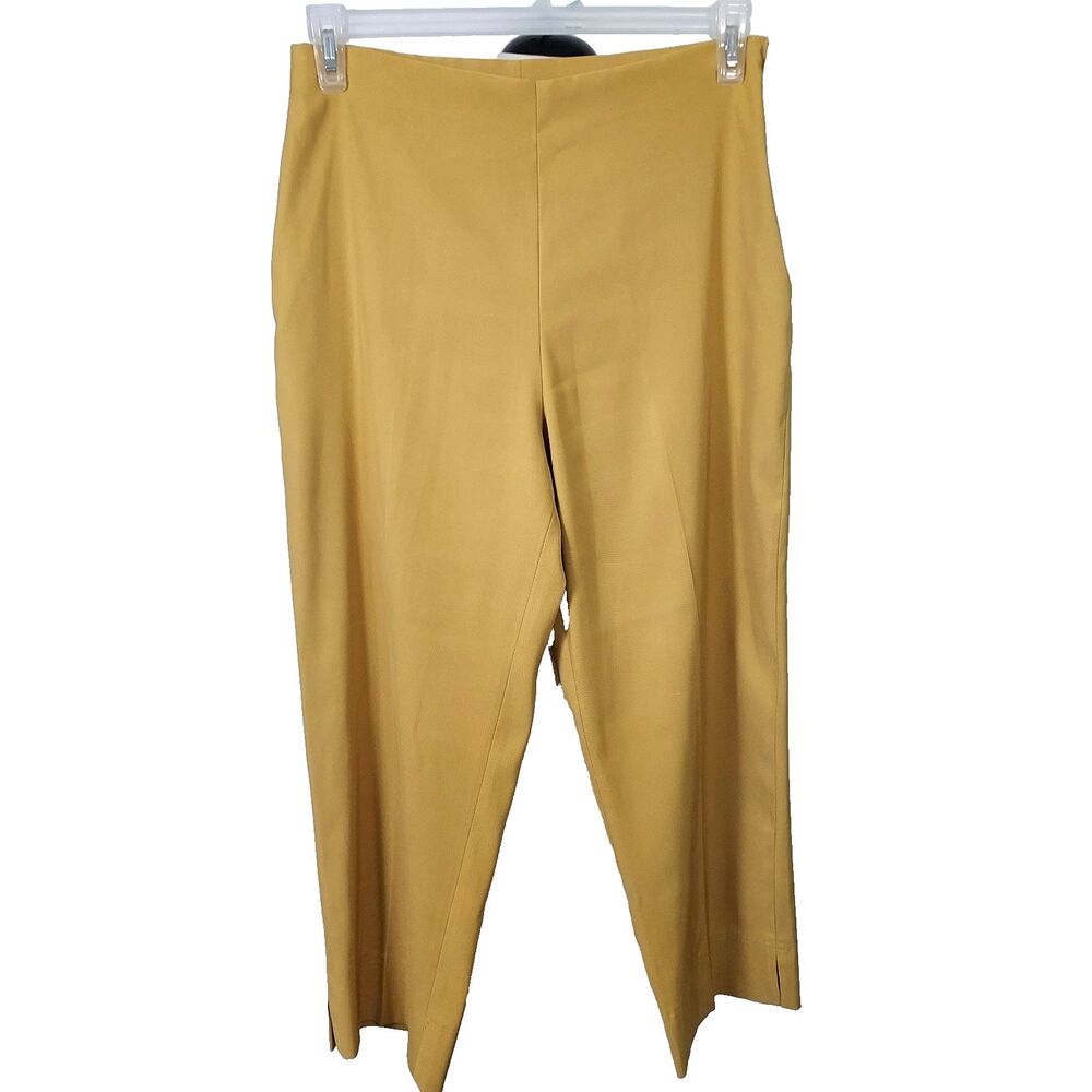 Lauren Vidal Paris Straight Leg Cosy Crop Pants Mustard Yellow Size T3 (US 8/10)